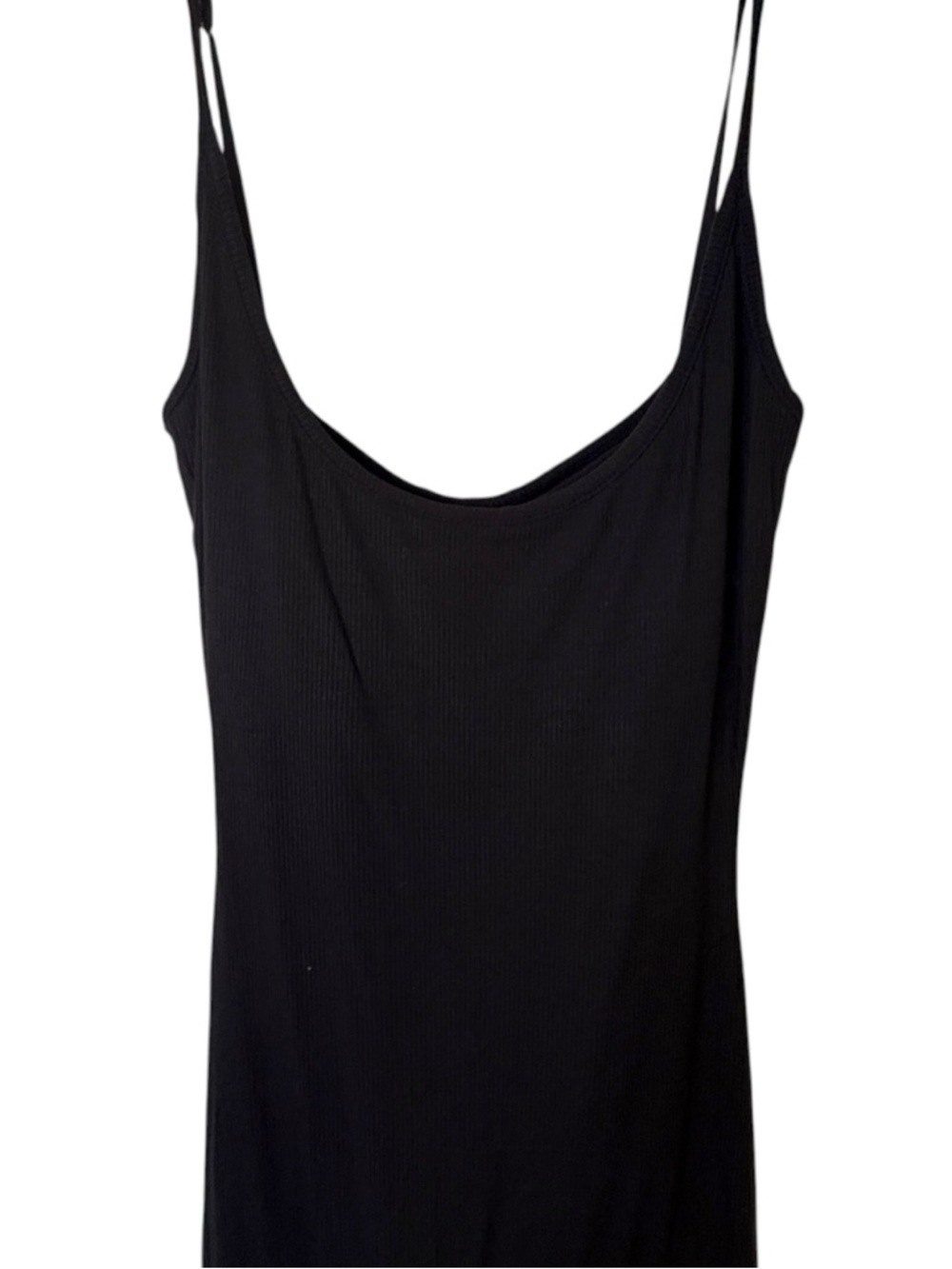SKIMS Soft Lounge Ribbed Cami Maxi Dress Black Slit Size Small NWT - Picture 6 of 12